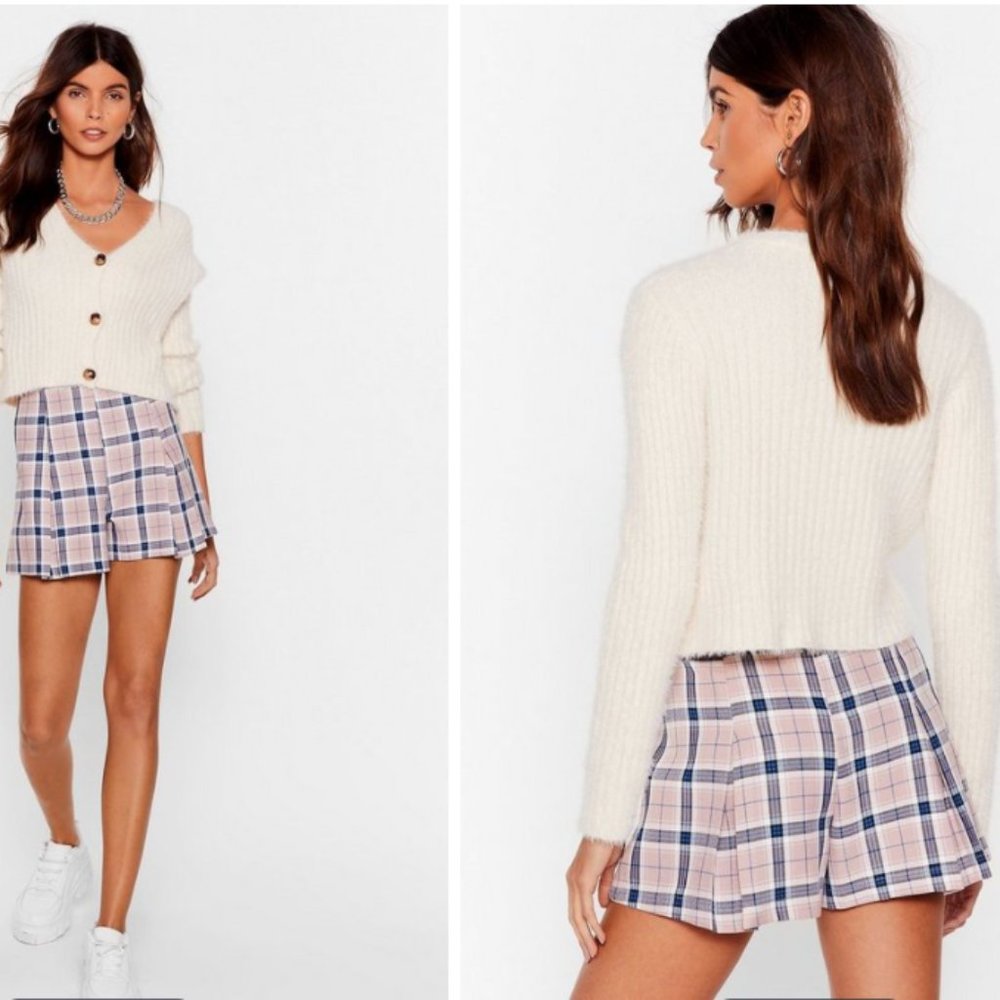 (NWOT) Plaid High-Waisted Shorts